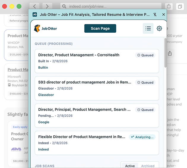 Job Otter Analyzing Indeed
